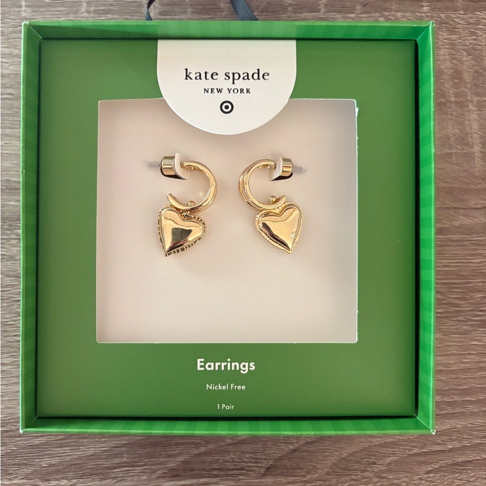 Kate Spade Gold Heart Earrings